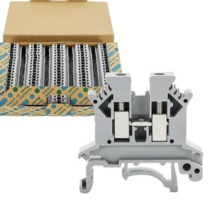 UK-2.5B 딘 레일 와이어 터미널 블록 500V <span class=keywords><strong>32A</strong></span> 2.5 스퀘어 mm 범용 커넥터 황동 안전 접지 터미널 블록 전원 - Product Image 1