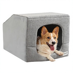 Casa <span class=keywords><strong>para</strong></span> <span class=keywords><strong>Perros</strong></span> de Interior <span class=keywords><strong>para</strong></span> <span class=keywords><strong>Perros</strong></span> Extra Grandes/Medianos/Pequeños, Funda Lavable y Extraíble, Cojín Ortopédico de Espuma Tipo Caja de Huevos - Product Image 1