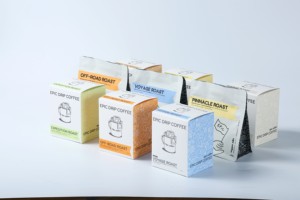 Boîte cadeau pour sachets de café, emballage en carton personnalisé avec logo, pelliculage mat, marquage à chaud, compostable FSC, OEM, faible MOQ - Product Image 5