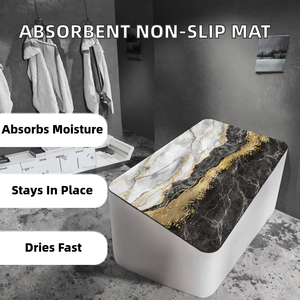 <b>Super</b> <b>Absorbent</b> Non-Slip Polyester <b>Bath</b> <b>Mat</b> Machine Made PET Friendly Kitchen Entrance Door <b>Mats</b> Quick Drying Modern Style - Product Image 2