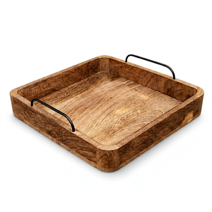 Eco-Friendly Wooden Serving Tray Platter Set Minimal Design for Tabletop Use Hot Selling Jewellery Key Tray Tea/Coffee Plate - Product Image 1