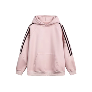 Sudadera con Capucha para Mujer, Color Sólido, Estampado con Logotipo, Informal, para Otoño, Corte Regular, con Bolsillos, Mezcla de Algodón, Tejido de Punto - Product Image 2