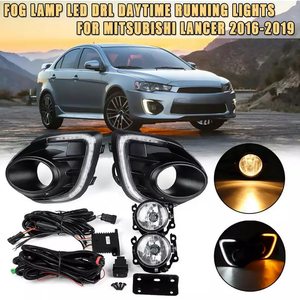 Led ban ngày chạy đèn DRL với Sương Mù Ánh sáng lần lượt tín hiệu đèn lắp ráp phù hợp cho Mitsubishi Lancer 2016 2017 2018 2019 - Product Image 2