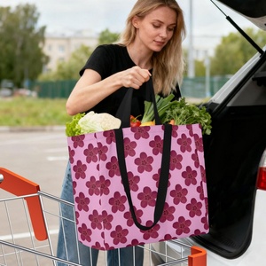 Hawaiian Tote <b>Bag</b> Pink Hau Flower <b>Large</b> Washable Aloha Tote <b>Bag</b> Handbags Shopping <b>Bag</b> Reusable Custom Hawaii <b>Canvas</b> Tote <b>Bag</b> - Product Image 4