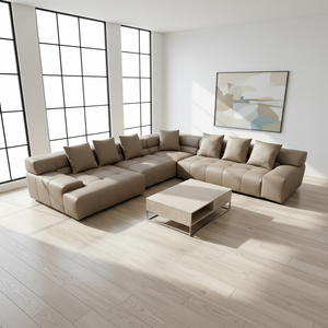 Ensemble de canapés italiens modernes, résistant aux griffures des chats, finition mate, design minimaliste, forme <span class=keywords><strong>en</strong></span> L, canapé pour salon, sans entretien. - Product Image 1