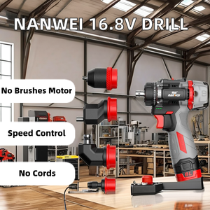 Perceuse à colonne multi-têtes 4-en-1 Nanwei 16,8 V pour le bricolage et l'industrie, avec batterie au lithium pour le bois et l'acier - Product Image 2