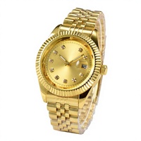 Montre de sport unisexe à motif dents de chien, montre mécanique à quartz, bracelet en acier inoxydable, montre analogique avec calendrier, boîte cadeau