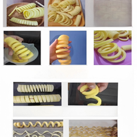 Nouvelle machine automatique professionnelle pour la découpe de frites bouclées et la fabrication de chips de pommes de terre pour la restauration rapide
