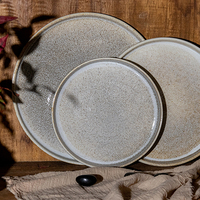 PITO-Assiettes en céramique Horeca avec chargeur personnalisé, décoration de mariage pour restaurant, restauration de haute qualité, assiettes rondes de 12 pouces