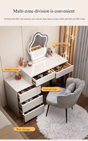 Chine Usine Moderne Blanc Maquillage Vanité avec Lumière Chambre Coiffeuse avec Miroir et Tiroirs