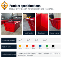 Bac à déchets pliable à ouverture supérieure, nouveau produit phare, 4 m³ pour ferraille