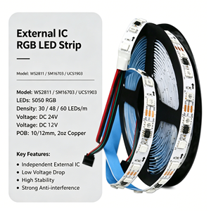 Tira de Luces LED Flexibles de Cobre WS2811 RGBWW SMD5050 con Conectividad USB, 240 Luces RGB con Efecto de Persecución - Product Image 2