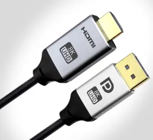 Dp1.4 macho para hdmi macho 8k, 1m,1.8m,2m,3m 8k/60hz