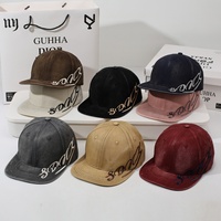 Casquette de baseball à visière plate brodée avec lettres, unisexe, hip-hop, street dance, tendance, polyvalente, protection solaire