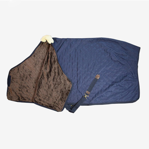 Stok donanma binicilik halı ağır dolgu 400g pamuk kış at örtüsü destek özel logo dimi kumaş at istikrarlı kilim - Product Image 5