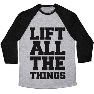 Lift All the Things Unisex Tri-Blend <b>Baseball</b> <b>Tee</b> - Product Image 3