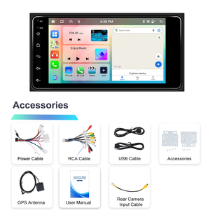 วิทยุติดรถยนต์ Podofo 6+128GB หน้าจอ 7 นิ้ว ระบบ Android พร้อม Carplay และ Android Auto GPS Wifi Hifi สำหรับรถยนต์โตโยต้า/โคโรลล่า - Product Image 6