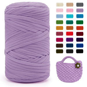 285g/roll <b>100</b>% <b>Polyester</b> High Tenacity Dyed Fancy <b>Yarn</b> for Knitting Rainbow-Colored T-Shirt <b>Yarn</b> for Hand Knitting Crochet - Product Image 2
