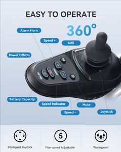 Potente silla de ruedas con motor y batería para tratamiento de Rehabilitación de Discapacitados; <span class=keywords><strong>Ambulancia</strong></span> para transferencia de pacientes; Silla de ruedas eléctrica - Product Image 5