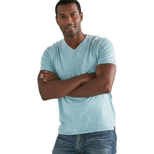 Camisetas de Hombre 100% Algodón al por Mayor, Diseño de Cuello en V, Transpirables y Elegantes, Stock al por Mayor a Precio Competitivo - Product Image 1