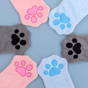 Pet <b>Bath</b> <b>Towel</b> Paw Print Dog Cleaning <b>Towel</b> Soft Absorbent Grooming <b>Towel</b> for Bathing Drying - Product Image 5