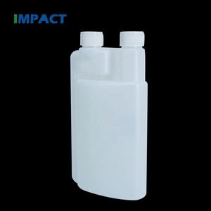 측정용 트윈 넥 병 500ml 플라스틱 HDPE 화이트 듀얼 챔버 병 - Product Image 2