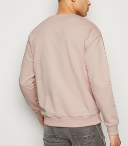 Wholesale Hot Sale Custom Pocket Front Crewneck New Design <strong>Men's</strong> <strong>Pink</strong> <strong>Sweatshirt</strong> - Product Image 6