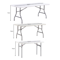 Prix bas en gros Portable Rectangulaire Restauration Banquet Pique-Nique Durable En Plastique Table Extérieure Pliante 5ft 6ft 8ft Table Pliante