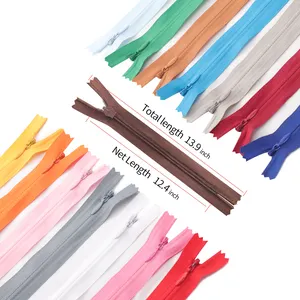 32 Color Zipper Stock 48 Hours Fast Delivery 3# Invisible Closure Hidden Clothing Accessory For Sewing Dresses Use In Shoes