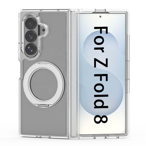Funda Transparente para Samsung Galaxy Z Fold 8 con Protección de Bisagra, Anillo Magnético Giratorio 360°, Soporte y Cubierta Protectora Antigolpes - Product Image 1