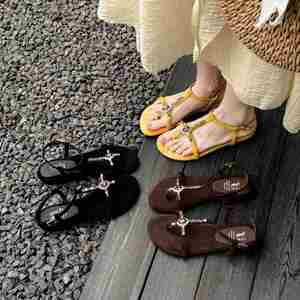 Luxury Satin Upper square <b>Toe</b> Chunky Heel slip on Sandals French Style Open <b>Toe</b> Ladies Summer Outdoor Footwear - Product Image 2