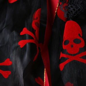 SOTE nuevo diseño <span class=keywords><strong>sentado</strong></span> postura bruja Rojo Negro serie <span class=keywords><strong>esqueleto</strong></span> cara vestido Halloween fiesta Decoración - Product Image 5