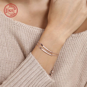 925 de plata flaco Bar <span class=keywords><strong>pulsera</strong></span> <span class=keywords><strong>coordenadas</strong></span> personalizadas <span class=keywords><strong>pulsera</strong></span> - Product Image 3