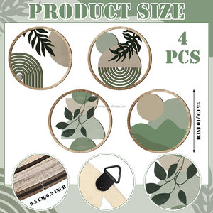 Décoration murale personnalisée très prisée : Cadre artistique mural en bois style bohème pour appartement et chambre à coucher, décorations murales en bois. - Product Image 2