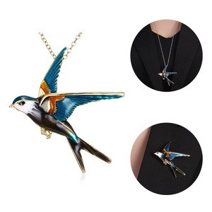 BY-60 Wholesale Fashion Alloy Neck Jewelry Enamel Bird <strong>Swallow</strong> Pendant <strong>Necklace</strong> - Product Image 5