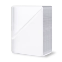 Protège-cartes gradués semi-rigides avec emplacement pour étiquette, porte-cartes de visite en PVC, style tendance, sans fermeture