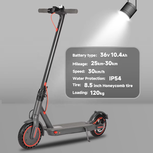 สกู๊ตเตอร์พับได้โครงอะลูมิเนียม มอเตอร์ไร้แปรงถ่าน EU 350W แบตเตอรี่ลิเธียม 36V แบบถอดได้ ไฟ LED/LCD ความเร็ว 30 กม./ชม. - Product Image 3