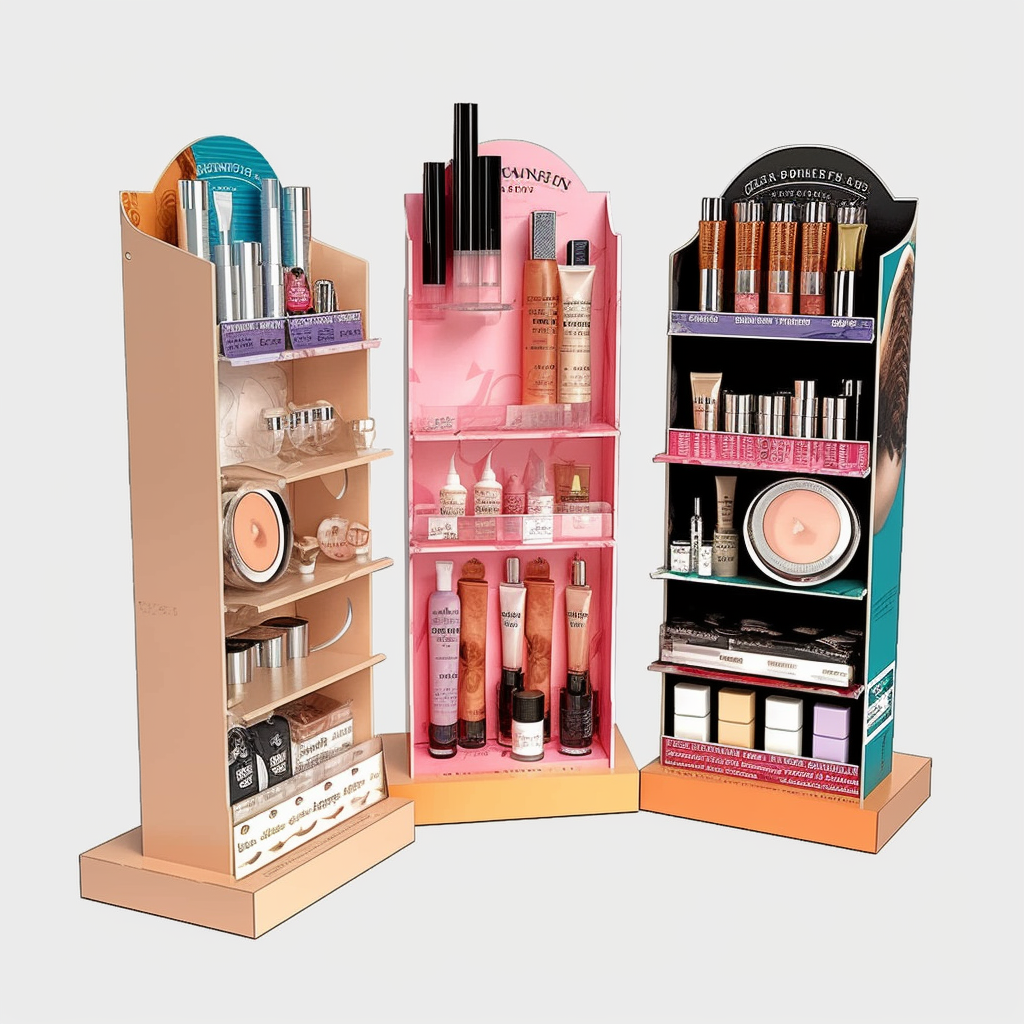 Free Customized Different Layers Promotional Cardboard Perfume Stand Display Rack for Shop