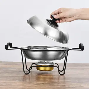 Hot sale Stainless Steel Chafing Dish Full Size Chafer Dish Beffet Set Catering Buffet Warmer Tray Alcohol Furnace and Lid