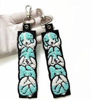 Porte-clés brodé personnalisé Étiquettes de porte-clés brodées Porte-clés brodé de style anime