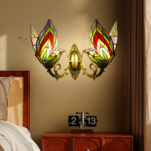 Luci stile moderno fatte a mano luci da parete design europeo farfalla camera da letto soggiorno corridoio luci LED - Product Image 2