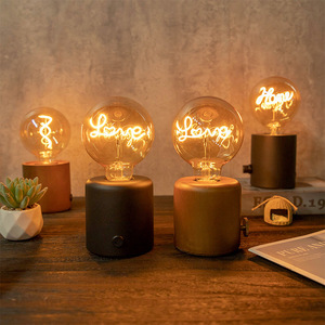 USB pin nạp tiền mô hình tùy chỉnh bóng đèn mờ gỗ rắn đèn cho món quà trang trí - Product Image 2