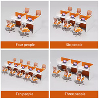 Table de bureau modulaire pour 4, 6, 8 ou 10 personnes, mobilier de bureau moderne, poste de travail, bureau moderne pas cher