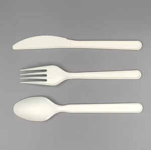 Fourchette, couteau et cuillère jetables mini écologiques biodégradables en CPLA de 6 pouces, à base de plantes, compostables, pour le camping - Product Image 6