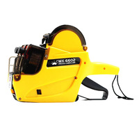 Machine d'étiquetage de prix à double rangée MX-6602 avec couvercle anti-poussière et bouteille d'encre pour supermarché, pistolet d'étiquetage de date et de prix