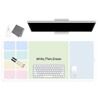 Organisateur de bureau tout-en-un, tapis de bureau effaçable à sec anti-taches, tapis de souris antidérapant, calendrier réutilisable