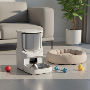 Автоматическая кормушка для животных с двумя контейнерами для зерна, большой емкостью 5 л, версия с Wi-Fi, с дистанционным управлением по времени и количеству - Product Image 5