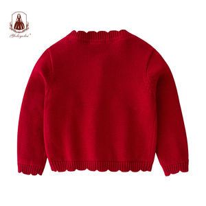 Prezzo di fabbrica Nuovo Modello Su Misura Principessa di Stile Sveglio Delle Ragazze di Inverno Del Merletto di Usura Del Collare Del Bambino Lavorato <span class=keywords><strong>A</strong></span> <span class=keywords><strong>Maglia</strong></span> Cardigan Maglioni Per Il Vestito Della Ragazza - Product Image 5