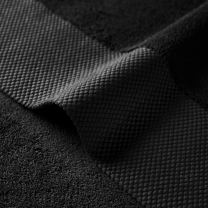 <span class=keywords><strong>Set</strong></span> di <span class=keywords><strong>Asciugamani</strong></span> da Bagno in Raso Nero Platino 100% Cotone di Lusso per Hotel con Logo Personalizzato - Product Image 5