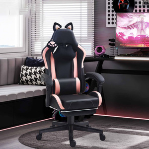 Silla Gamer Ergonómica <span class=keywords><strong>de</strong></span> Diseño Moderno <span class=keywords><strong>para</strong></span> PC, Reclinable, Giratoria 360°, <span class=keywords><strong>de</strong></span> Alta Gama, Resistente, <span class=keywords><strong>para</strong></span> <span class=keywords><strong>Adultos</strong></span>, <span class=keywords><strong>para</strong></span> Chicas - Product Image 1